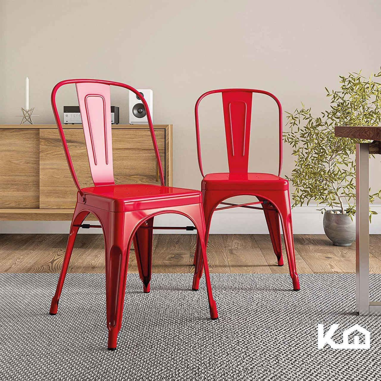 Silla Tolix Metal 4 Pzas Comedor Casa Restaurante Exterior