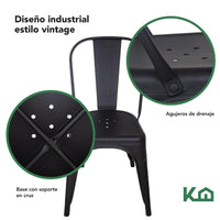 Thumbnail for Silla Tolix Metal 4 Pzas Comedor Casa Restaurante Exterior