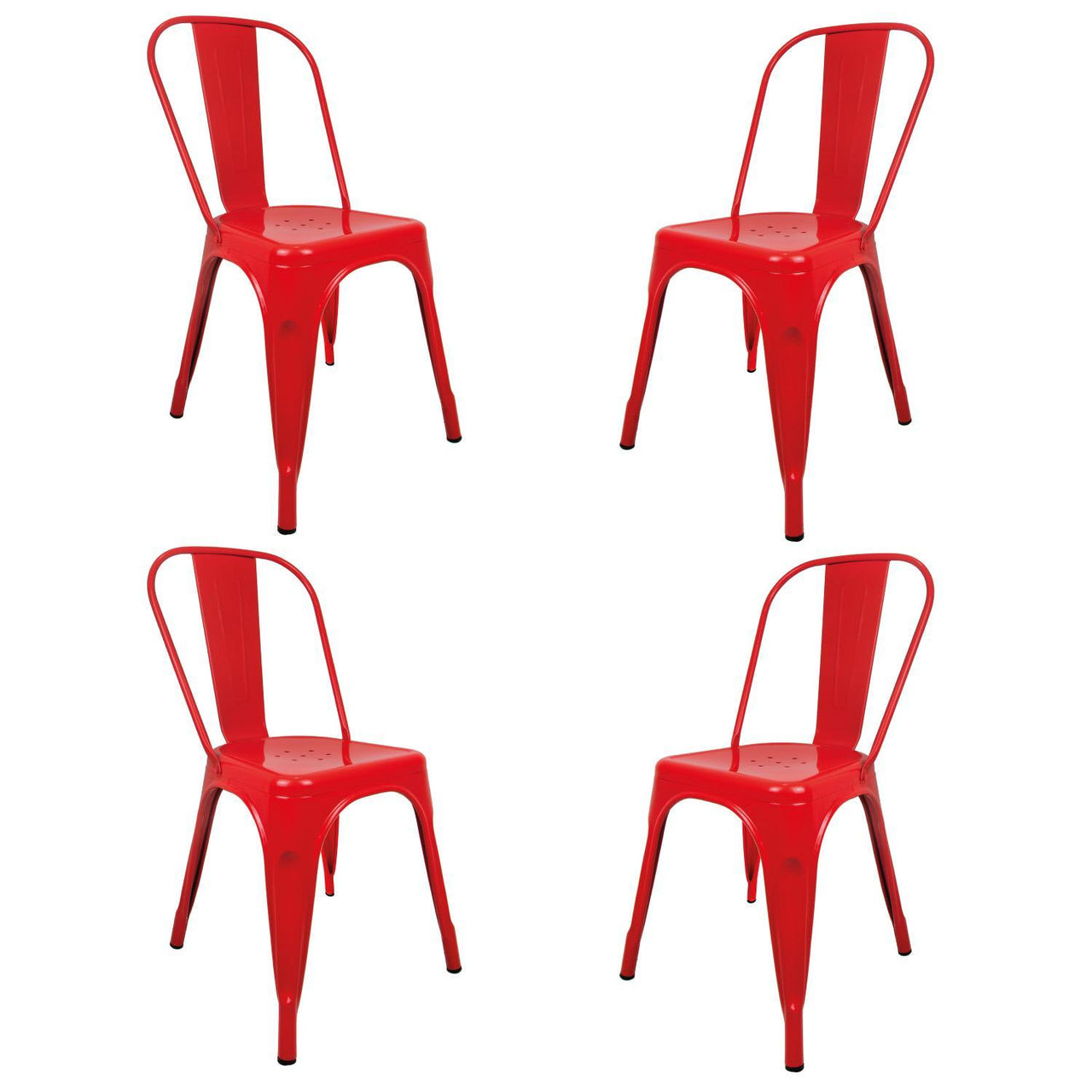 Silla Tolix Metal 4 Pzas Comedor Casa Restaurante Exterior