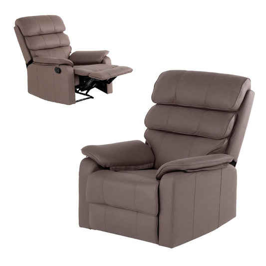 Sillón Reclinable De Tela Reposet Manual IndividualSOFALUXE - BEI