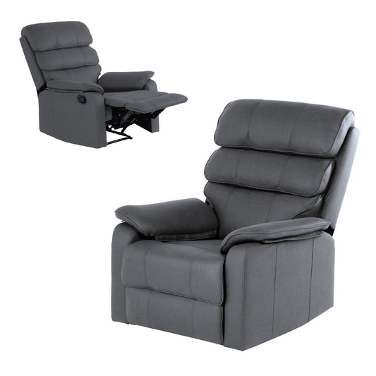 Sillón Reclinable De Tela Reposet Manual IndividualSOFALUXE - GRI