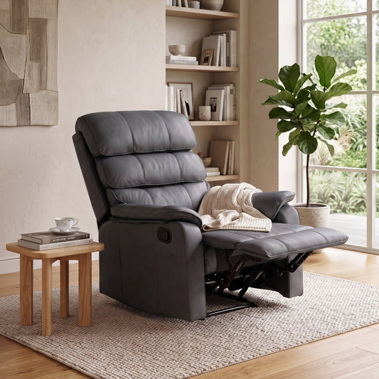 Sillón Reclinable De Tela Reposet Manual IndividualSOFALUXE-GRI