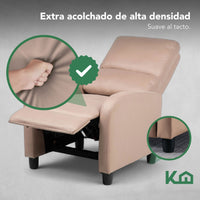 Thumbnail for Sillon Reclinable Reposet Sofa Individual Tela Moderno Sala