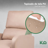 Thumbnail for Sillon Reclinable Reposet Sofa Individual Tela Moderno Sala