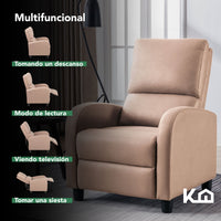 Thumbnail for Sillon Reclinable Reposet Sofa Individual Tela Moderno Sala