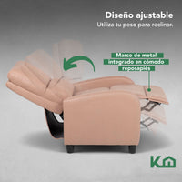 Thumbnail for Sillon Reclinable Reposet Sofa Individual Tela Moderno Sala
