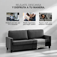 Thumbnail for Sofá Sillón Loveseat 3 Plazas Sala Moderna Madera + Cojines