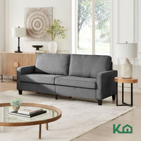 Thumbnail for Sofá Sillón Loveseat 3 Plazas Sala Moderna Madera + Cojines