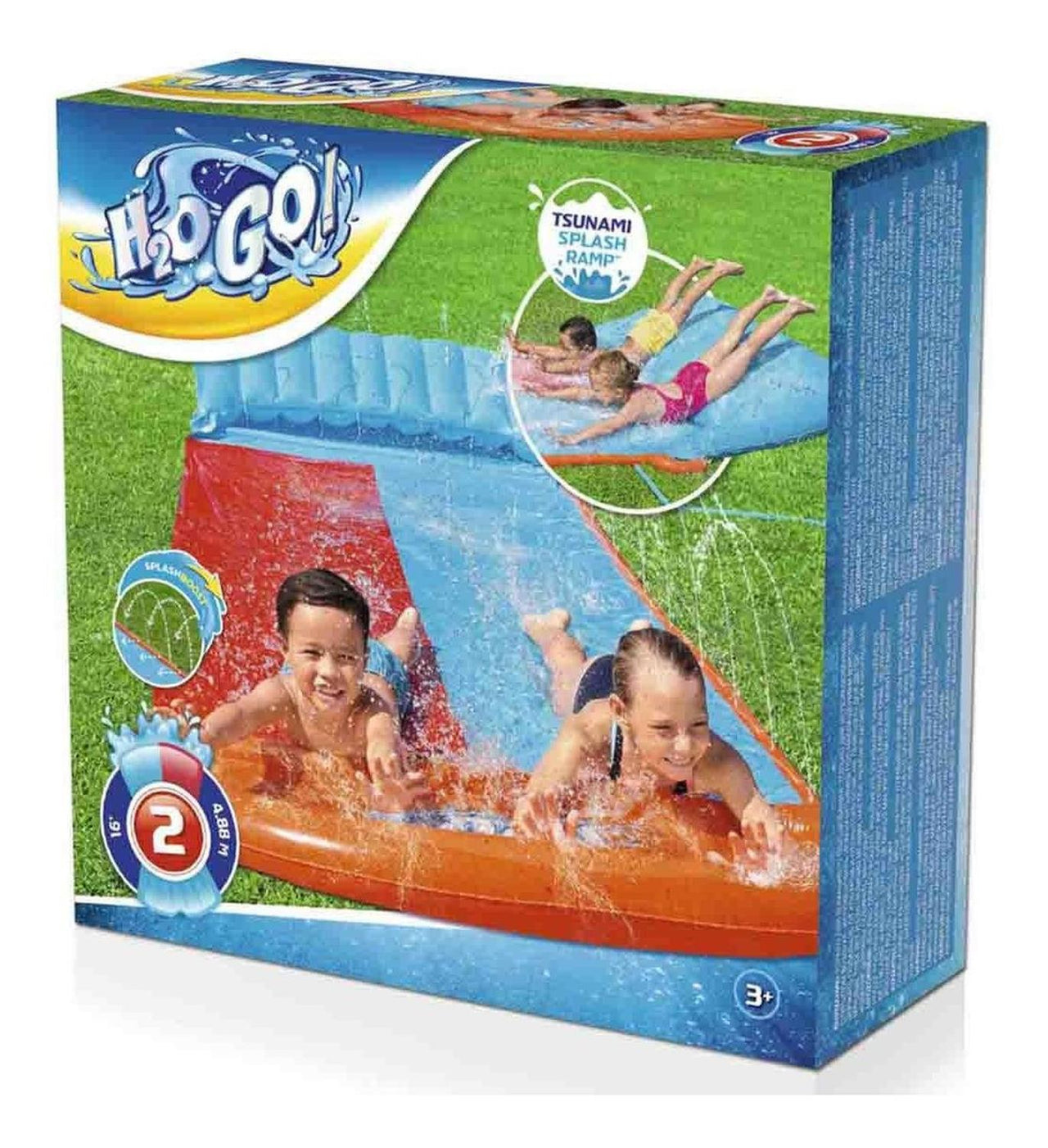 Tobogan Deslizador Tsunami Splash Doble Resbaladero Bestway