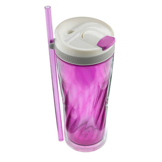Vaso Flex Tumbler 24oz Autoclose Con Popote Orquidia Contigo72863 - CON