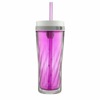 Thumbnail for Vaso Flex Tumbler 24oz Autoclose Con Popote Orquidia Contigo
