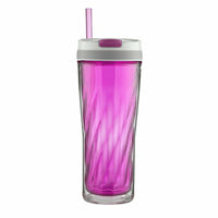 Thumbnail for Vaso Flex Tumbler 24oz Autoclose Con Popote Orquidia Contigo