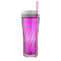 Thumbnail for Vaso Flex Tumbler 24oz Autoclose Con Popote Orquidia Contigo