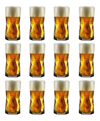 Thumbnail for Vasos Rombos Hb 376 Ml 12pzs Vidrio Cerveza Cerveceros Crisa