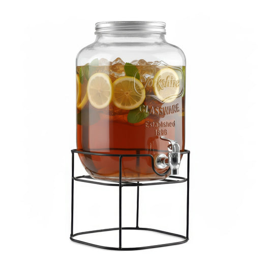 Vitrolero Dispensador de Agua 8L Tapa Hermética Base MetalJAR-MASON8-MET