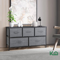 Thumbnail for Comoda Cajonera de 5 Cajones Mueble Organizador Tela Madera