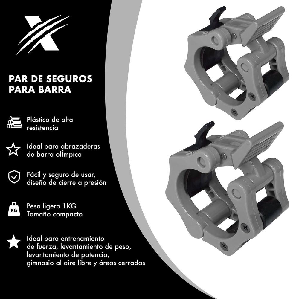 Par De Seguros Barra Olimpica 2 Pulgadas Mancuernas Pesas