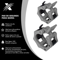 Thumbnail for Par De Seguros Barra Olimpica 2 Pulgadas Mancuernas Pesas
