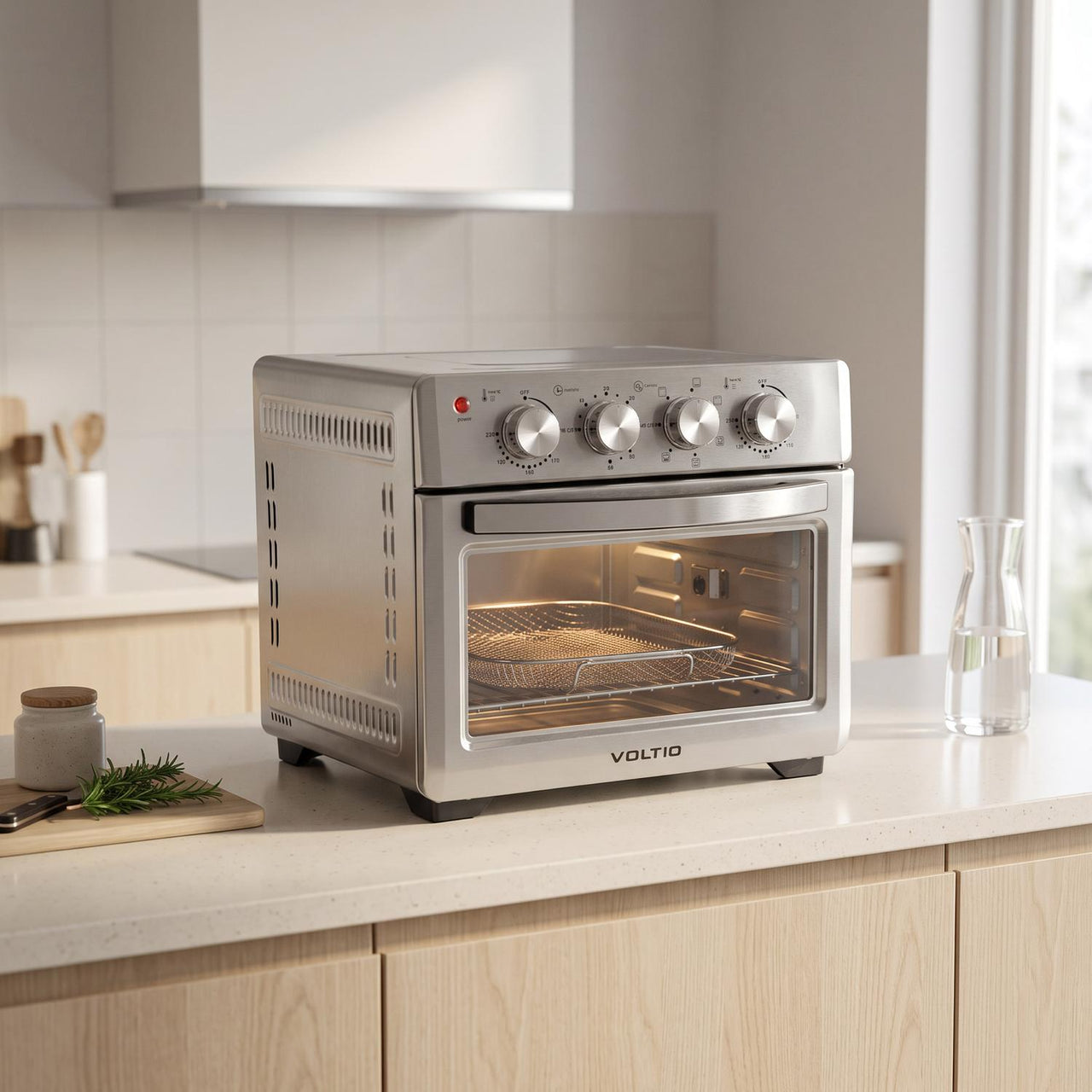 Horno con Freidora de Aire 25 L Rostizador Multifunción
