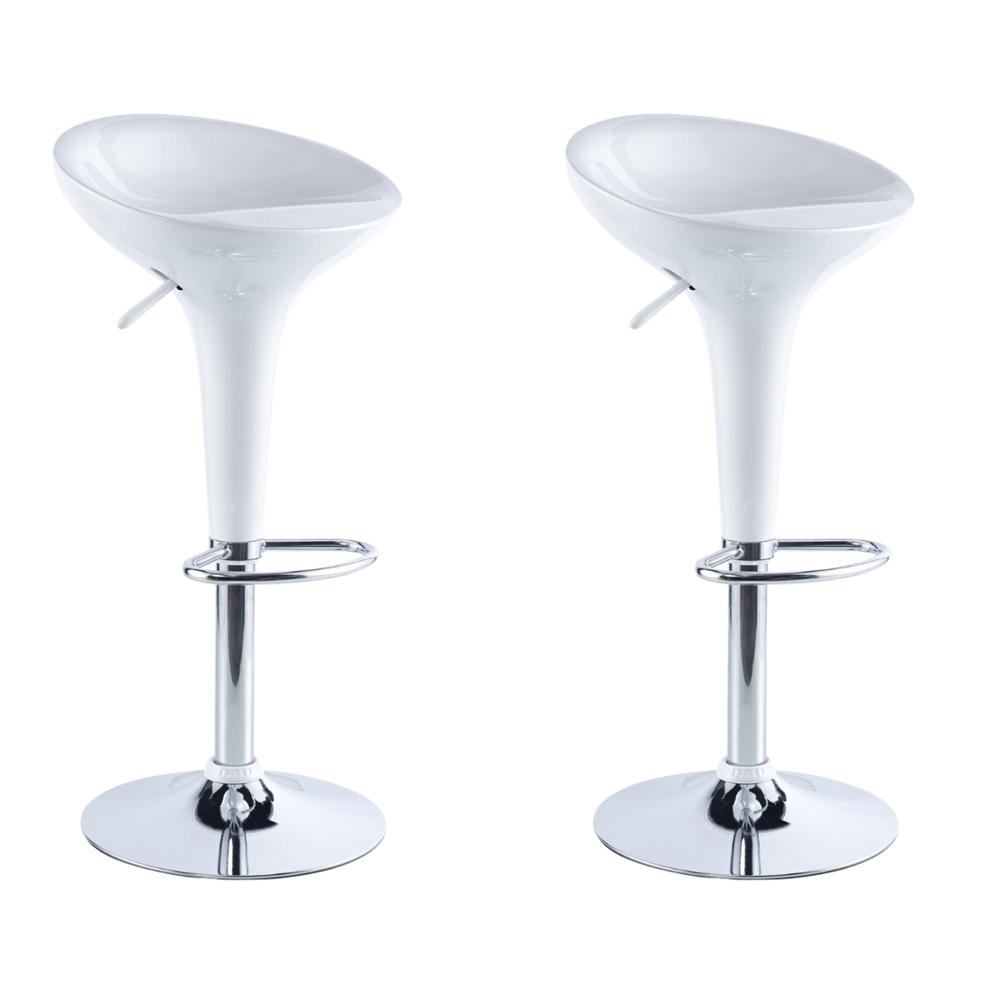 Banco Alto De Barra Set 2 Pzs Giratorio Altura Ajustable Bar