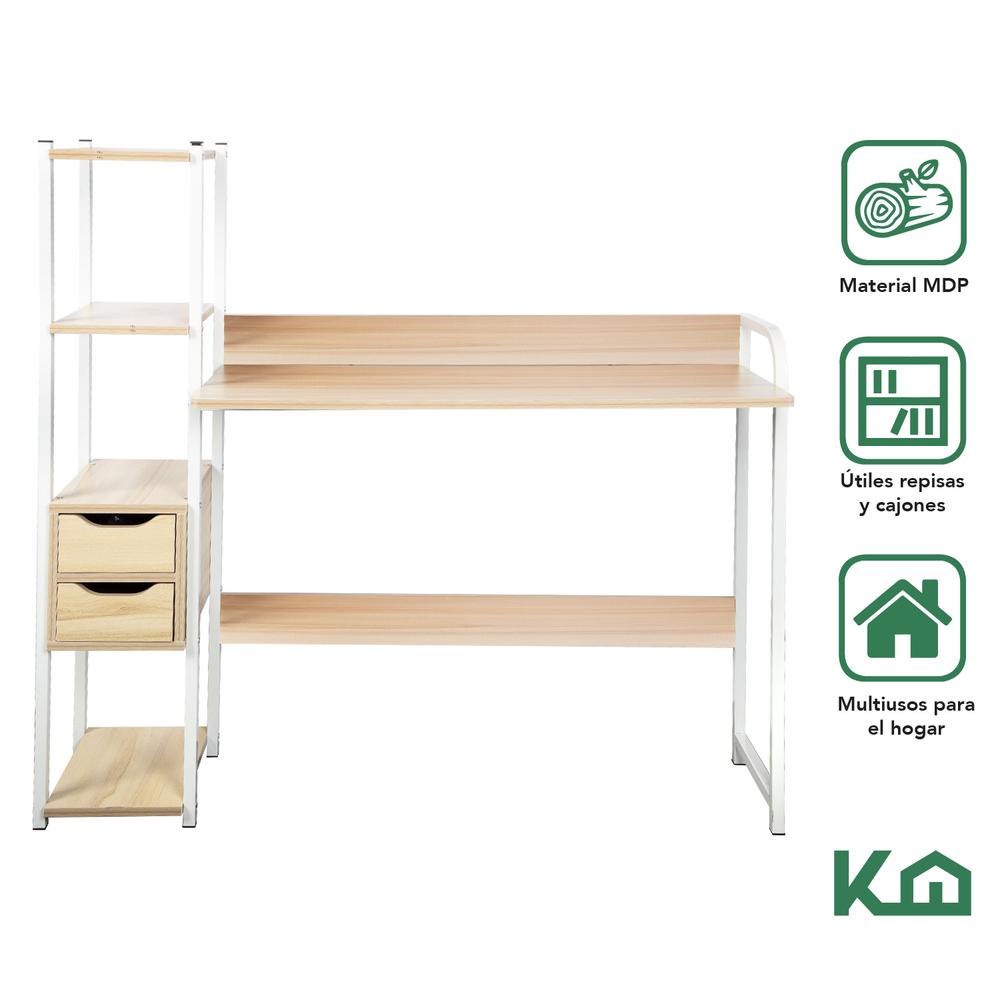 Set Mesa Escritorio + Silla Ejecutiva Mesch Pcv Kit Oficina