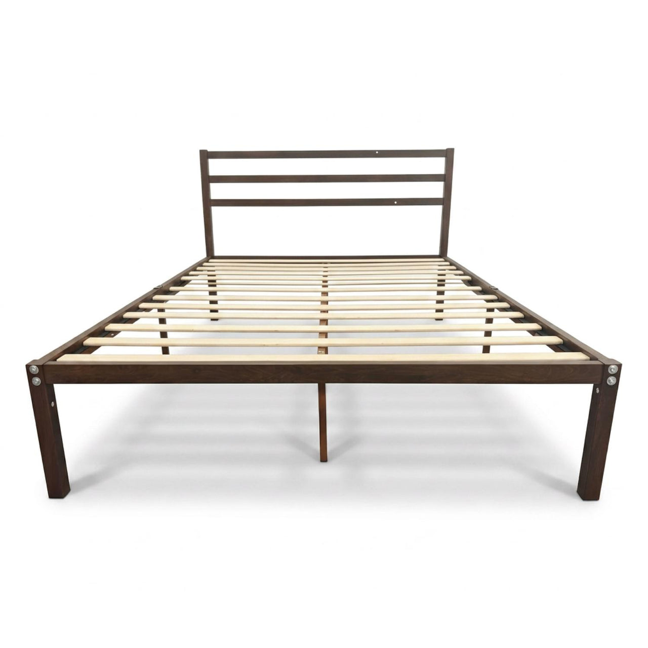 Base Cama Matrimonial Metal y Madera Minimalista Resistente