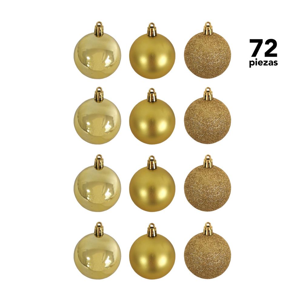 Adorno Navidad 72pz Decoracion Esferas Navideñas 4cm