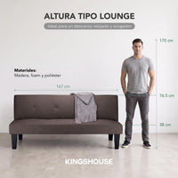 Thumbnail for Sofá Cama Individual Reclinable Plegable de 3 Plazas