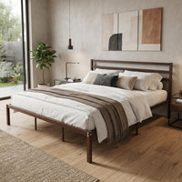 Thumbnail for Base Cama King Size Metal y Madera Minimalista Resistente