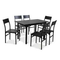 Thumbnail for Comedor Mesa Extensible Rectangular 6 Sillas Madera y Metal