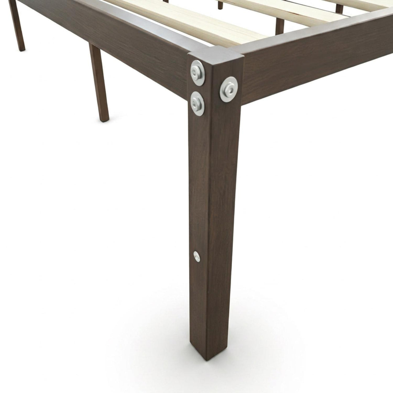 Base Cama Matrimonial Metal y Madera Minimalista Resistente