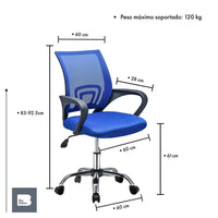 Thumbnail for Silla Oficina Ejecutiva Ergonomica Mesh Respaldo Giro 360