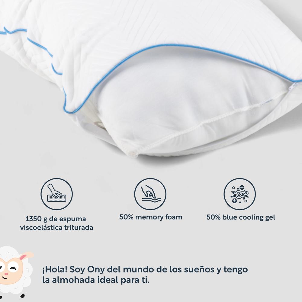 Almohada Memory Foam 2 Pzas Queen Colordreams