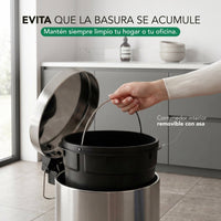 Thumbnail for 2 Botes de Basura Con Pedal Acero Inoxidable Cocina Baño 30L
