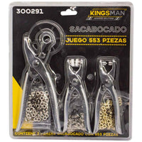 Thumbnail for Pinza Sacabocados Estrella Ojilladora 3 Pzas + 600 Ojillos