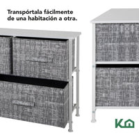 Thumbnail for Comoda Cajonera de 5 Cajones Mueble Organizador Tela Madera