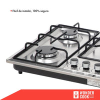 Thumbnail for Parrilla Gas Aluminio 5 Quemadores Hierro 127v Empotrable