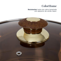 Thumbnail for Batería de Cocina 11 Piezas Acero Tricapa Inoxidable