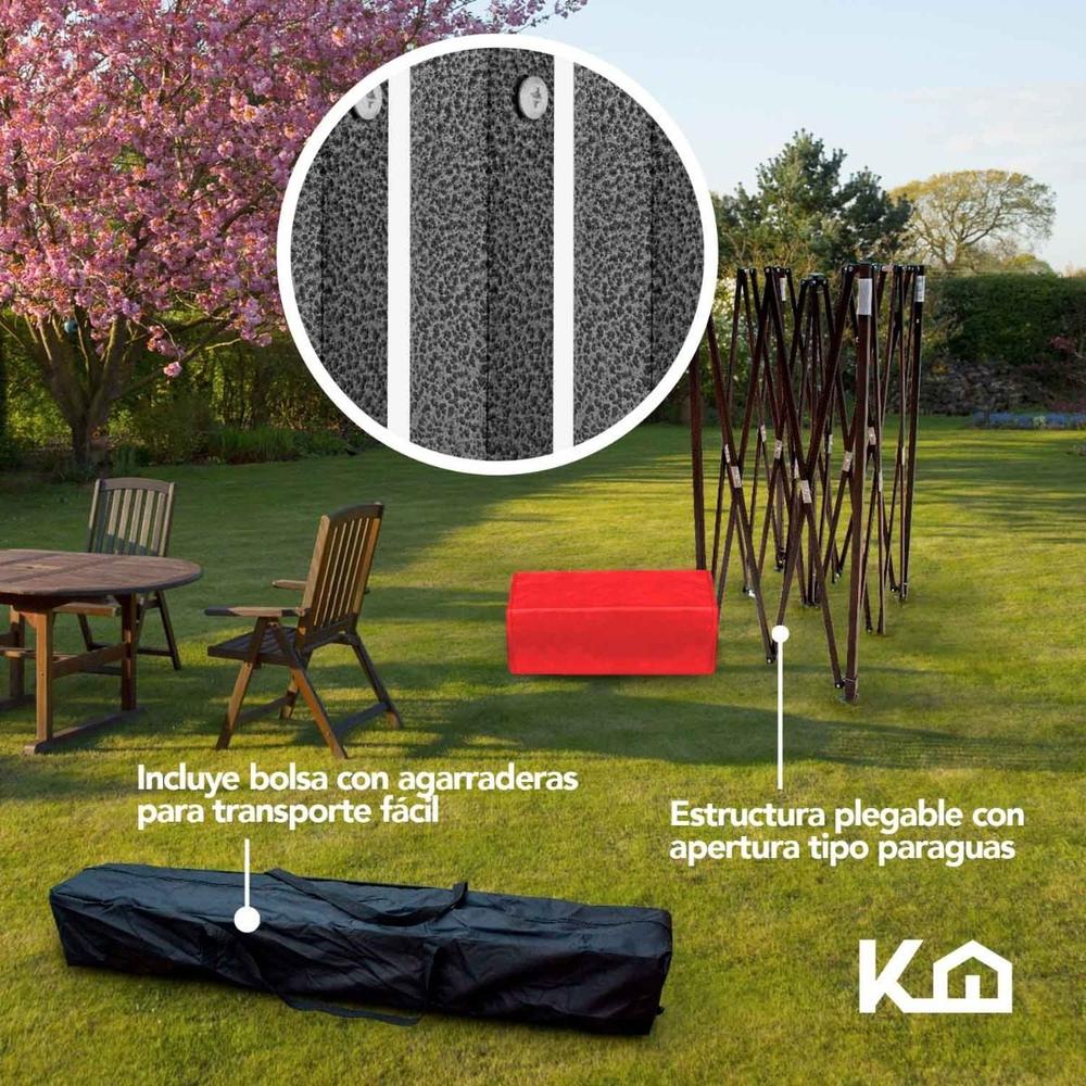 Toldo Carpa Plegable Lona 3x3 M Con Pared Transparente Bolsa
