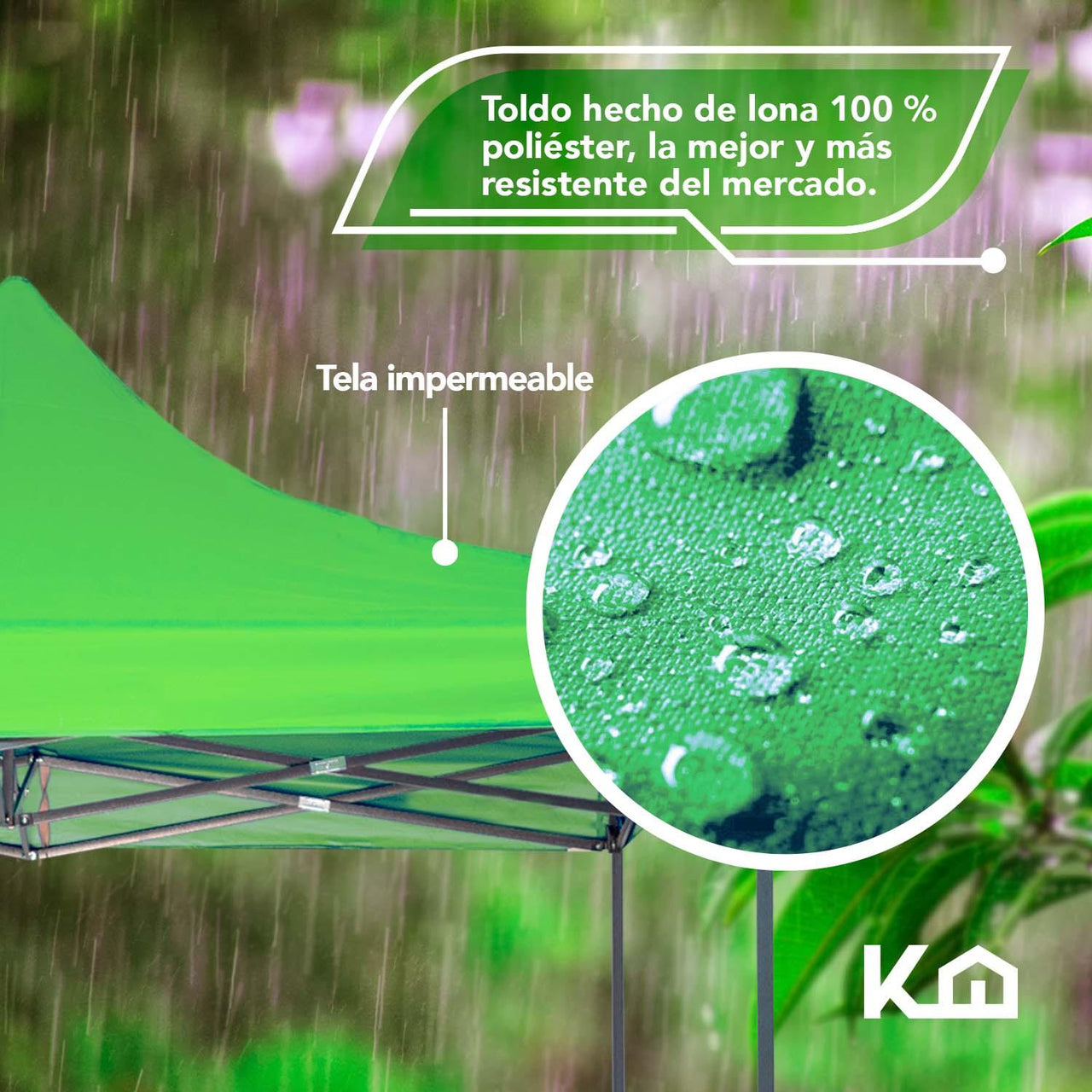 Toldo Carpa Impermeable Plegable De Acero 3x6m Kingsman