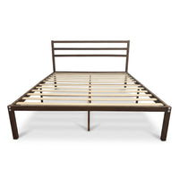 Thumbnail for Base Cama Queen Size Metal y Madera Minimalista Resistente
