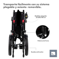 Thumbnail for Silla De Ruedas Plegable Eléctrica Todoterreno Portatil Lujo
