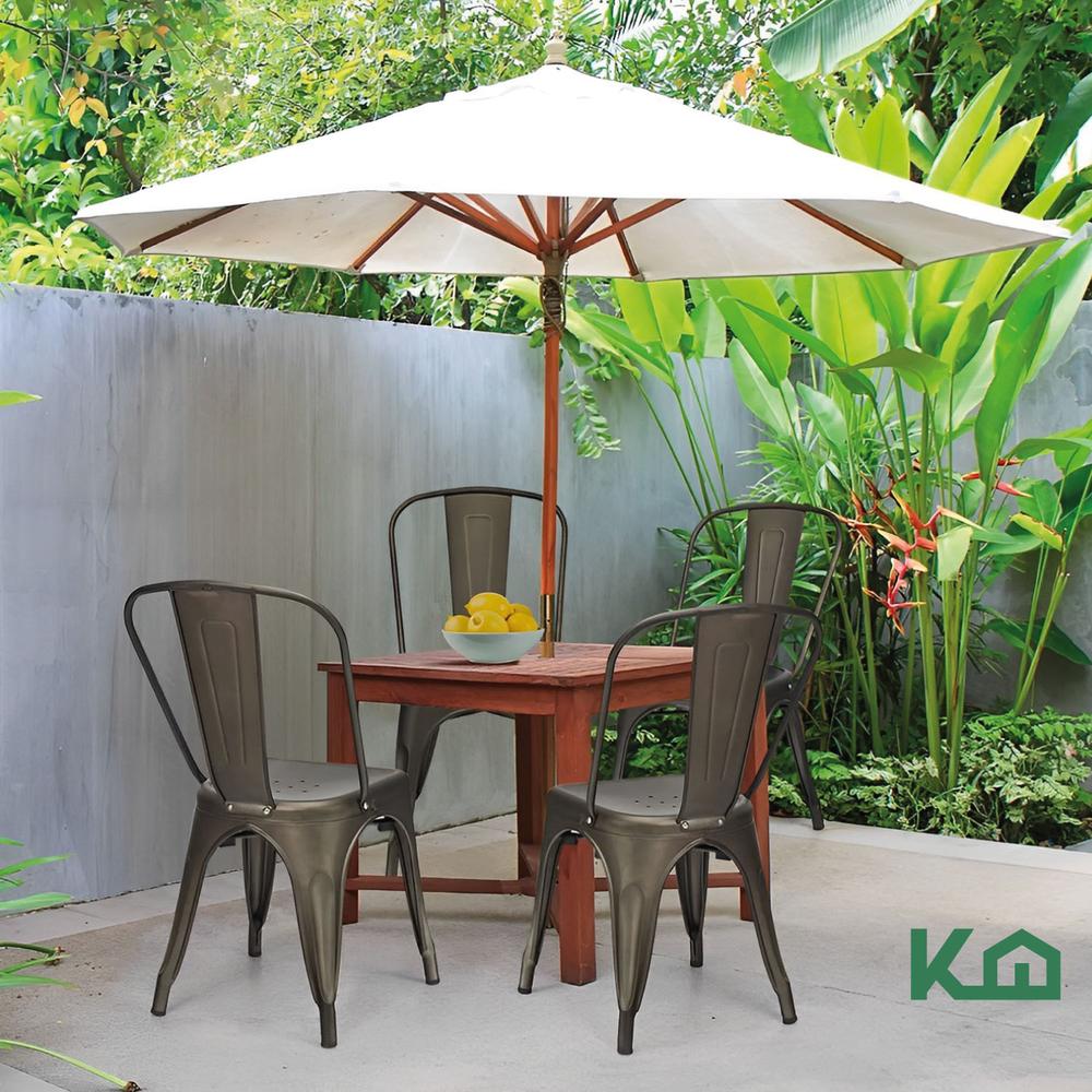 Silla Tolix Metal Comedor Casa Restaurante Exterior 4 Piezas