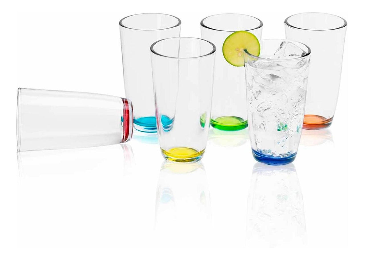 Juego Vasos Atomizados 6pzs 316ml Cocina Beber Santa Elenita