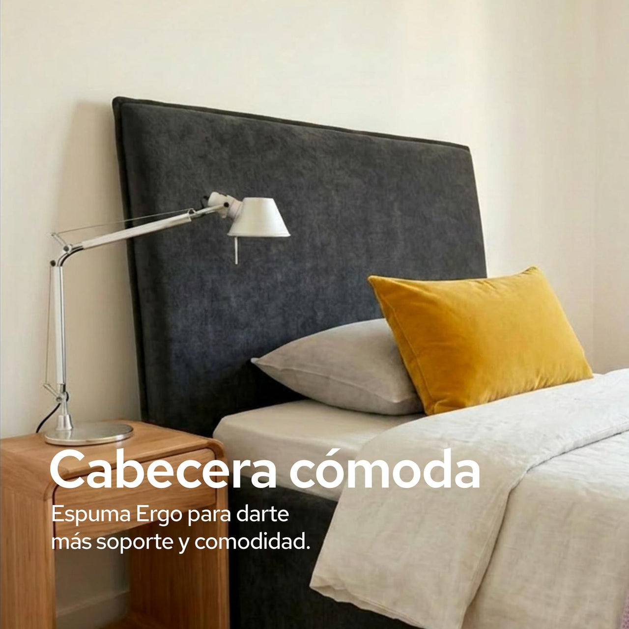 Cama Individual ColorDreams | Madera Tapizada | 204x100 cm