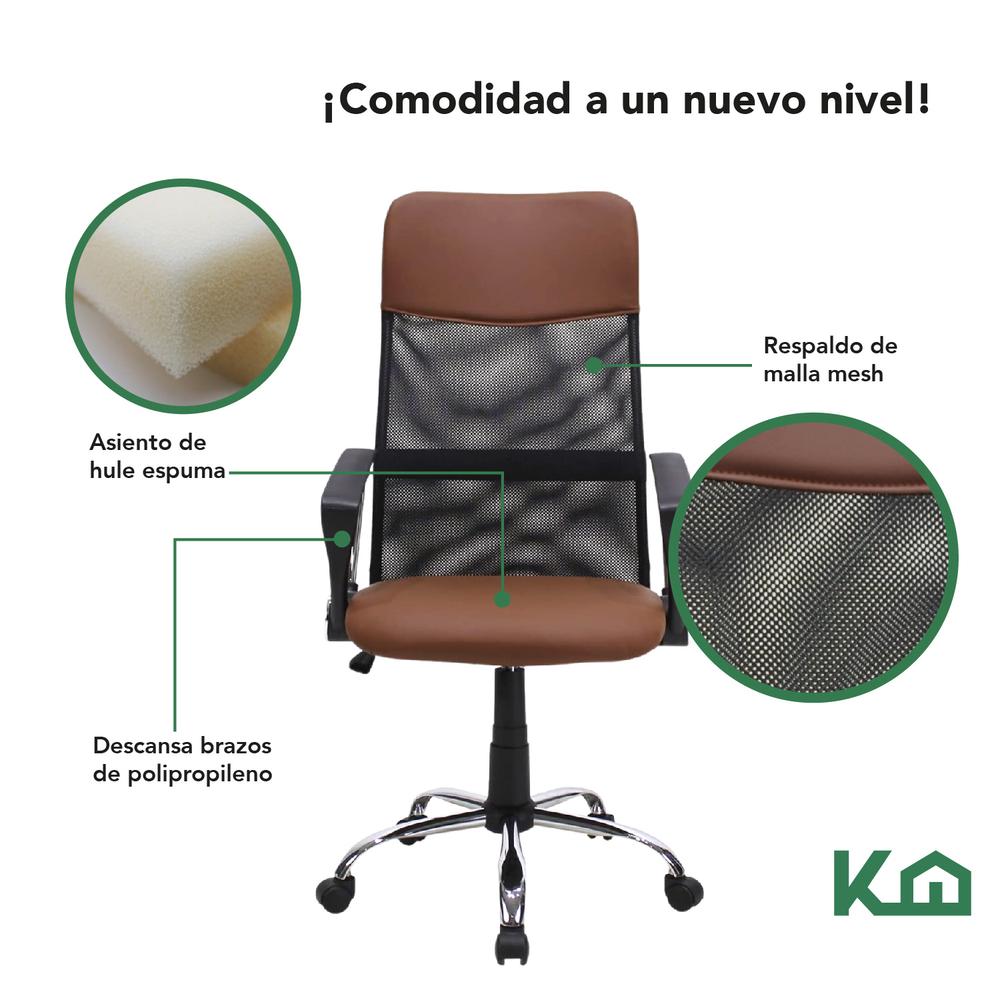 Set Mesa Escritorio + Silla Ejecutiva Mesch Pcv Kit Oficina