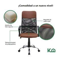 Thumbnail for Set Mesa Escritorio + Silla Ejecutiva Mesch Pcv Kit Oficina