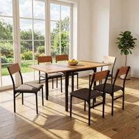 Thumbnail for Comedor Mesa Extensible Rectangular 6 Sillas Madera Moderno