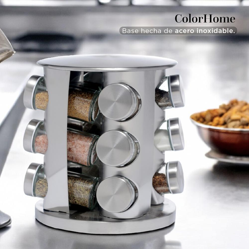 Especiero Moderno Giratorio Organizador de Cocina 12 Frascos