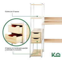 Thumbnail for Set Mesa Escritorio + Silla Ejecutiva Mesch Pcv Kit Oficina